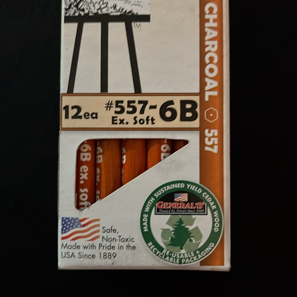 GENERAL’S CHARCOAL PENCILS #557 6B - Picture 3 of 7